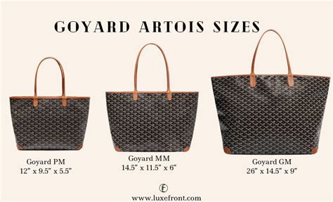 goyard pm gm|goyard pm tote size.